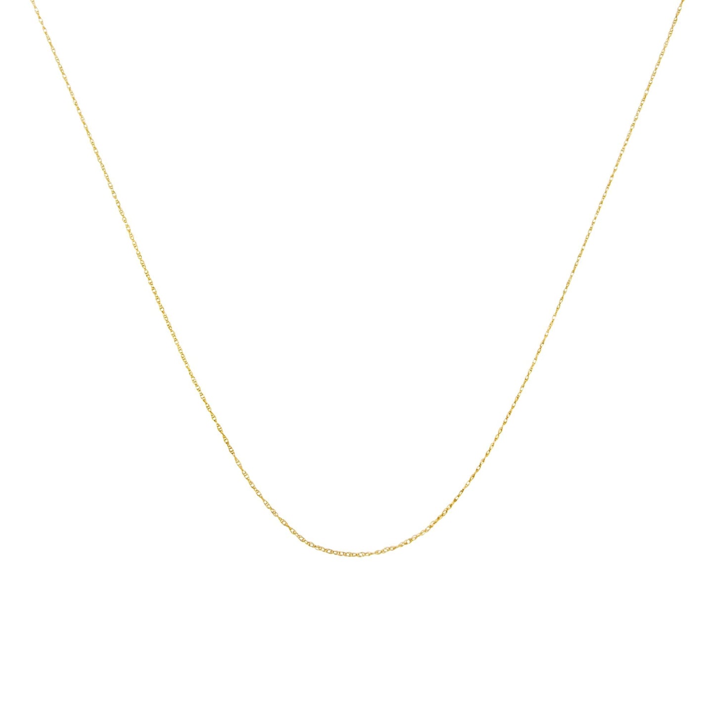 10K Gold 0.5 mm Slender & Dainty Fine Rope Chain Necklace - Chains/Chains/Chains