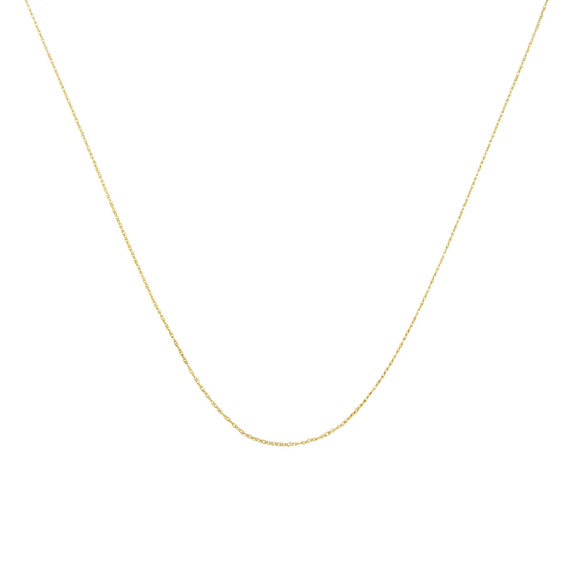 10K Gold 0.5 mm Slender & Dainty Fine Rope Chain Necklace - Chains/Chains/Chains