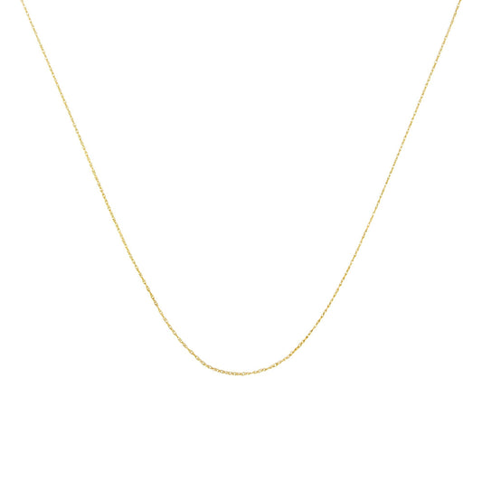 10K Gold 0.5 mm Slender & Dainty Fine Rope Chain Necklace - Chains/Chains/Chains