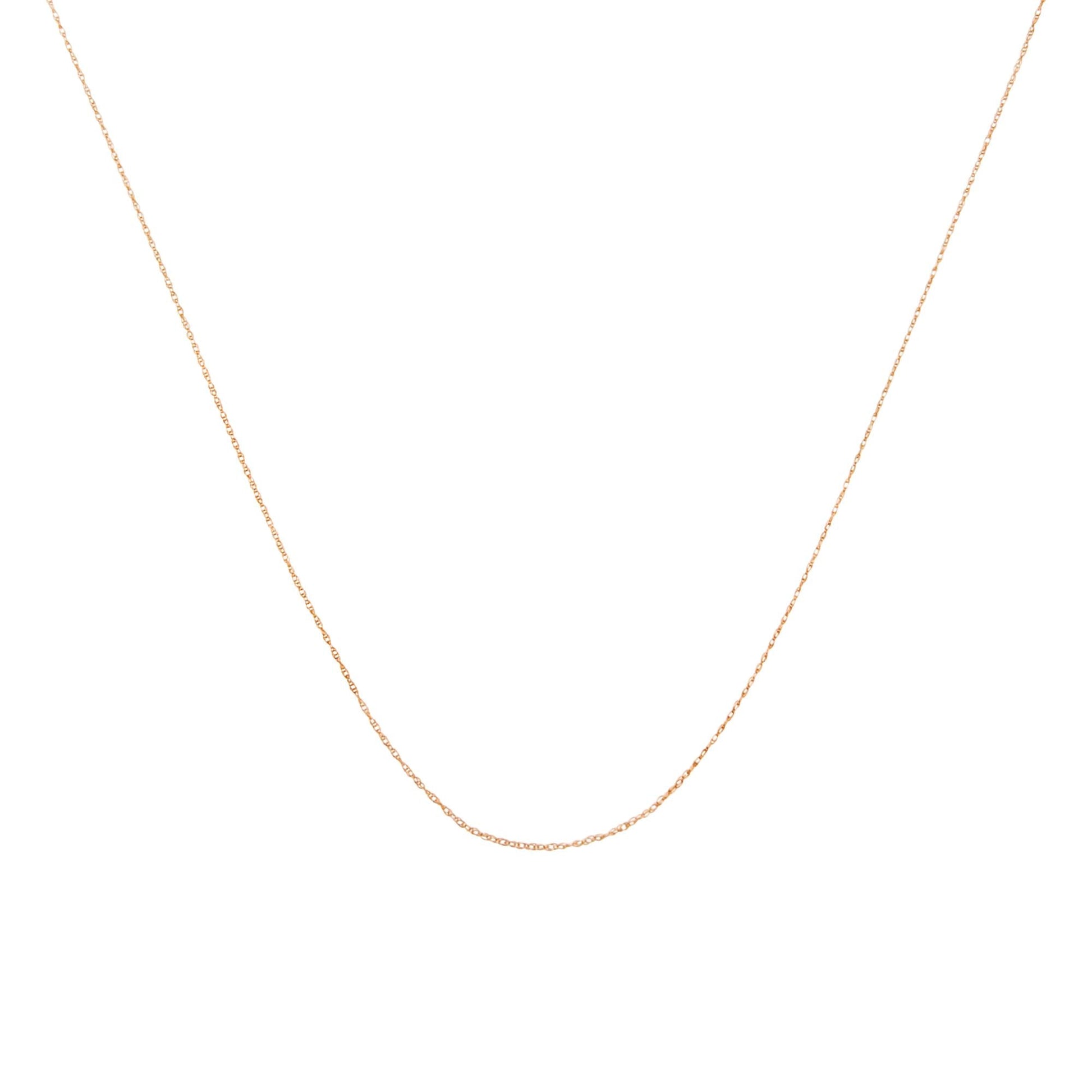 10K Gold 0.5 mm Slender & Dainty Fine Rope Chain Necklace - Chains/Chains/Chains