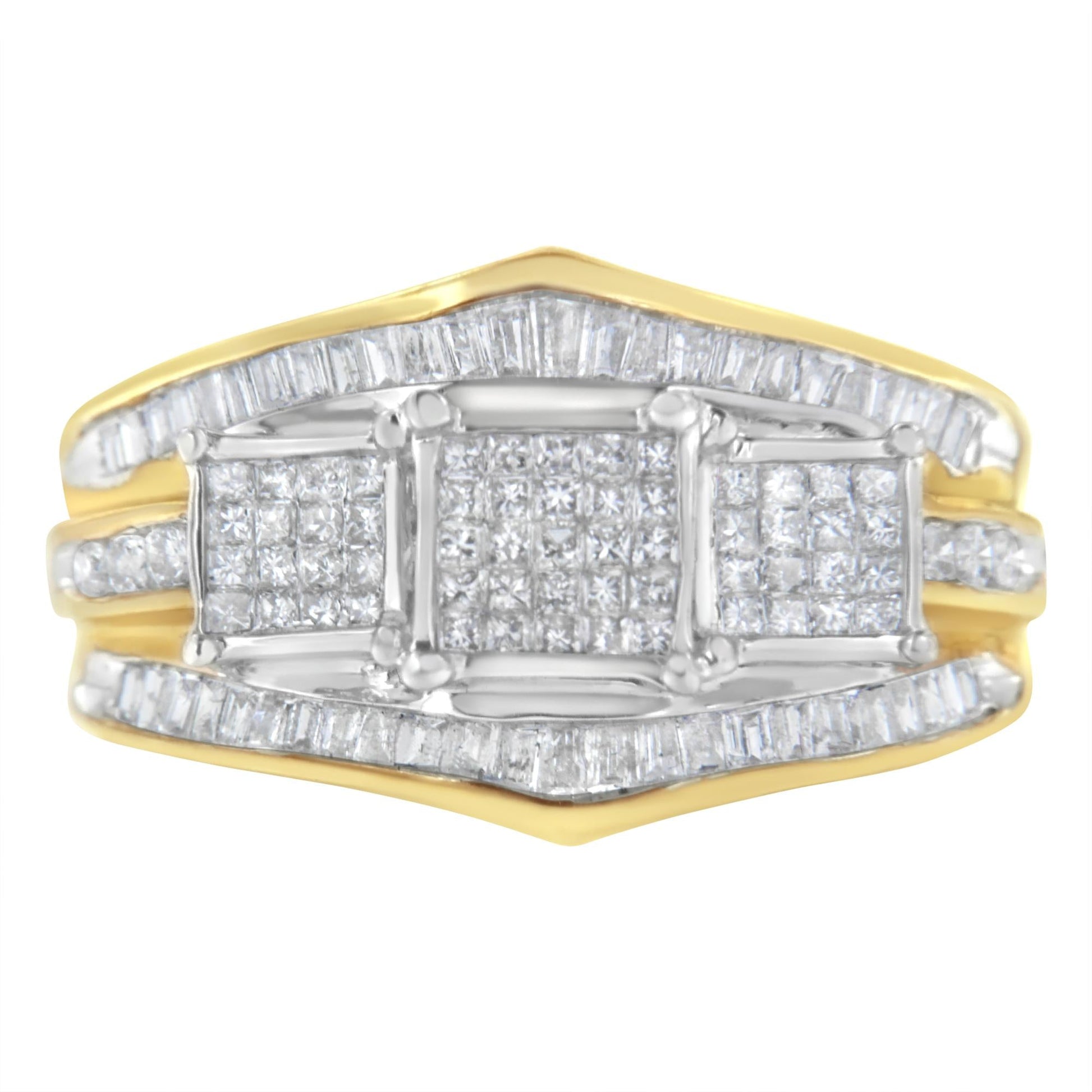 10KT Two-Toned Gold Diamond Ring (1 cttw H-I Color SI1-SI2 Clarity)