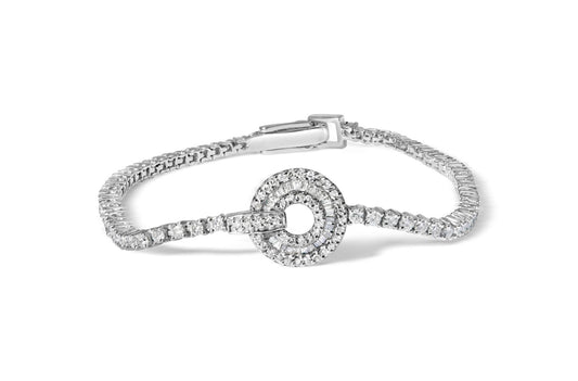 14K White Gold 2 1/2 Cttw Diamond 7’’ Classic Tennis Bracelet