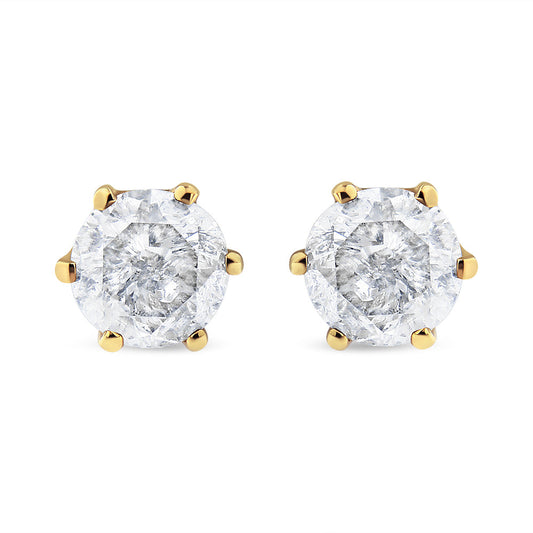 AGS Certified 2.00 Cttw Round Brilliant-Cut Diamond 14K Yellow Gold 6-Prong-Set