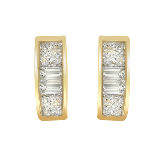 14k Yellow Gold 1/4ct TDW Diamond Earrings (H-I SI1-SI2) - Earrings/Earrings/