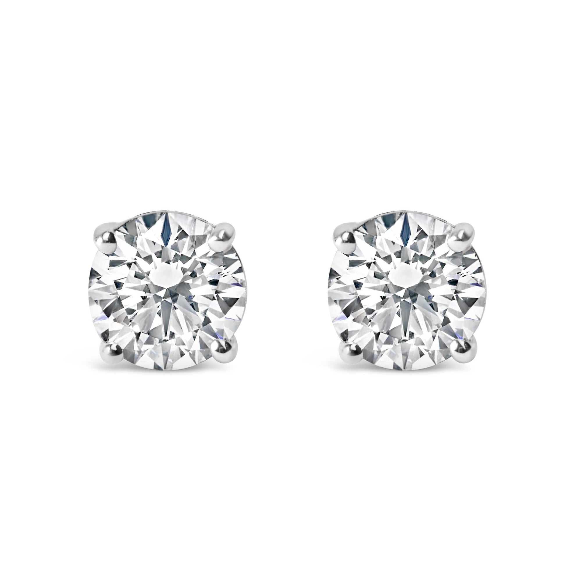 14K Gold 2.00 Cttw Lab Grown Round Brilliant-Cut Diamond Classic 4-Prong Stud