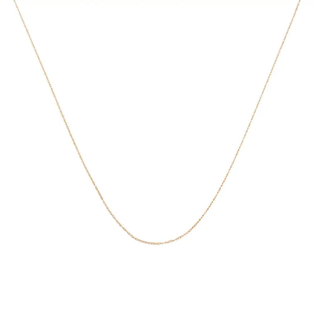 10k Gold 0.5 Mm Slender & Dainty Fine Rope Chain Necklace - Jewelry us Direct