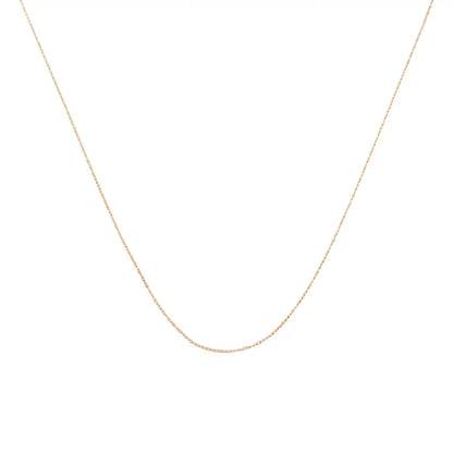 10k Gold 0.5 Mm Slender & Dainty Fine Rope Chain Necklace - Jewelry us Direct