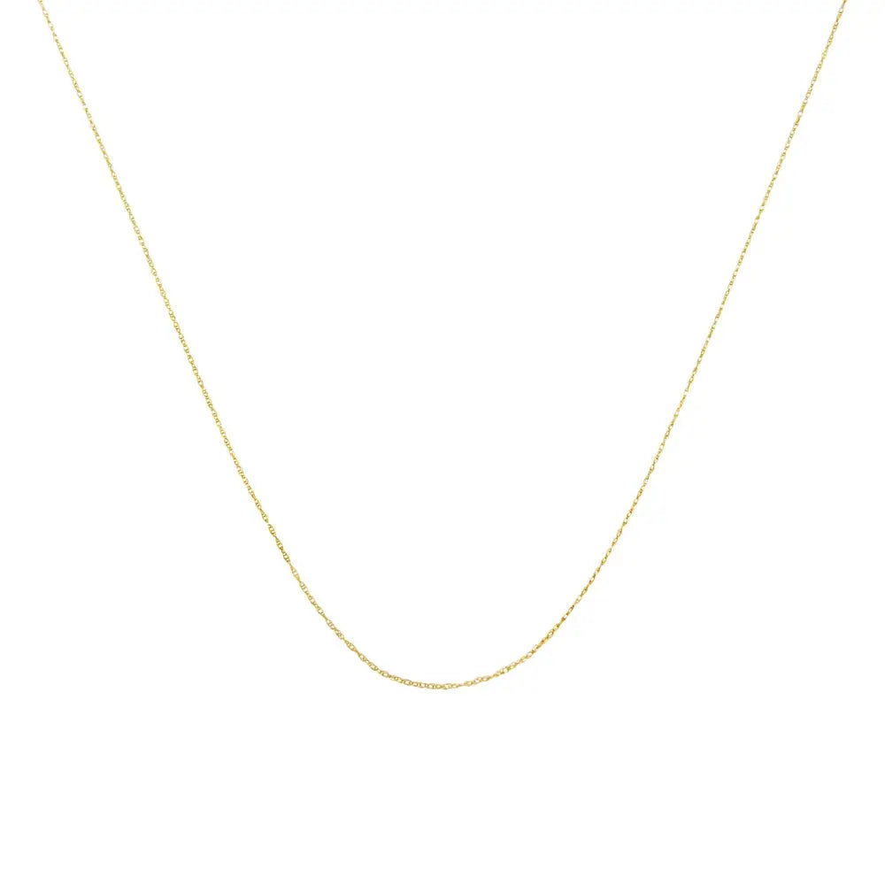 10k Gold 0.5 Mm Slender & Dainty Fine Rope Chain Necklace - Jewelry us Direct