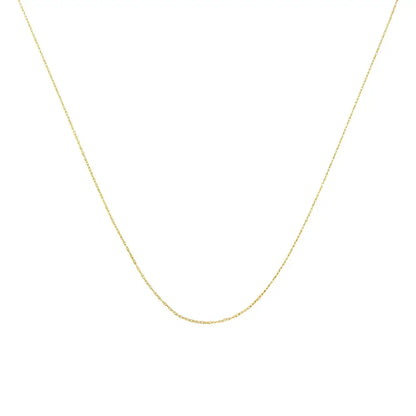 10k Gold 0.5 Mm Slender & Dainty Fine Rope Chain Necklace - Jewelry us Direct