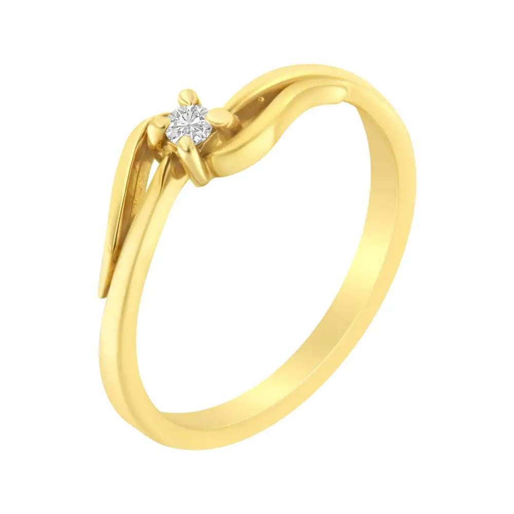 10k Gold Diamond Promise Ring (1/20 Cttw H-i Color I1-i2 Clarity) - Fine Jewelry us Direct