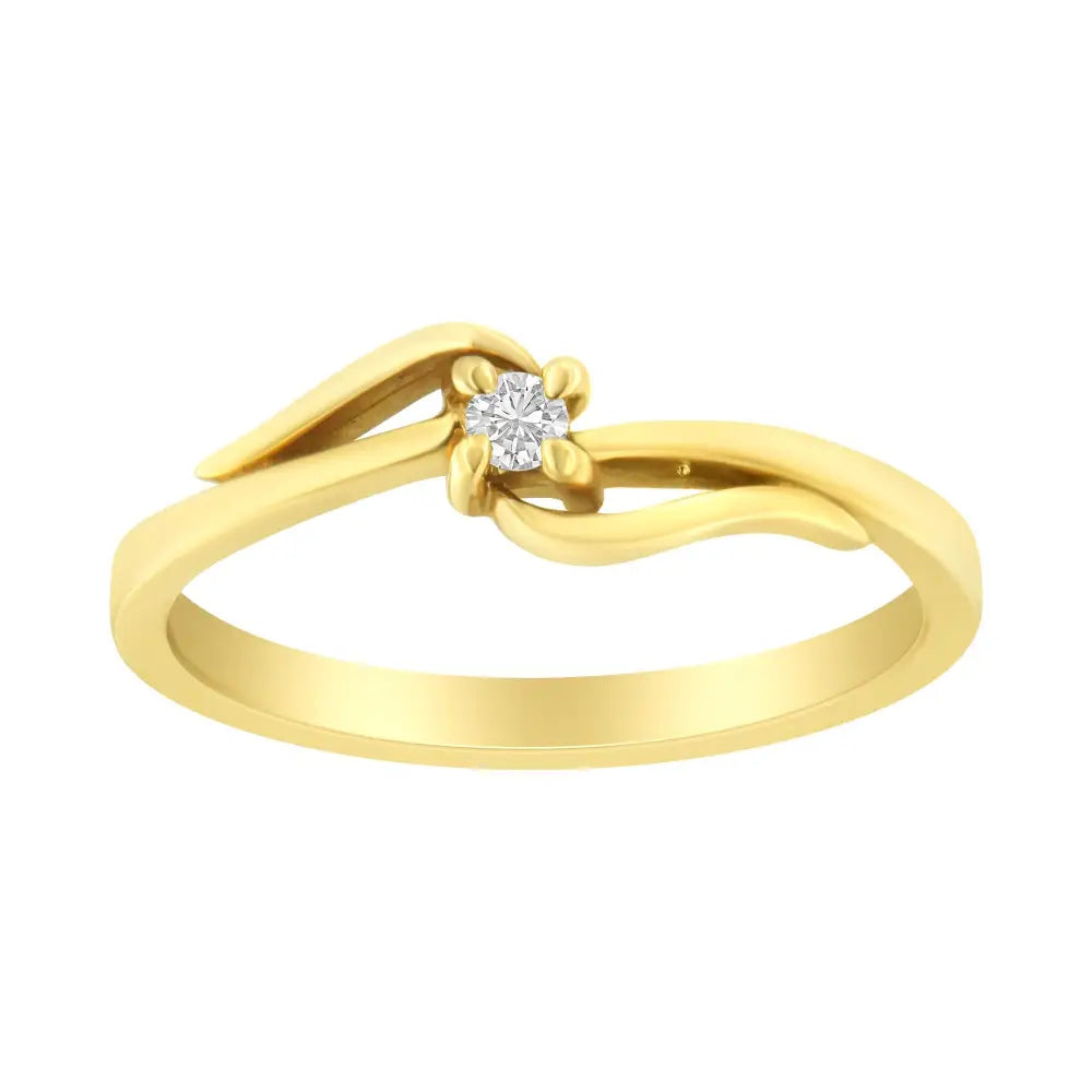 10k Gold Diamond Promise Ring (1/20 Cttw H-i Color I1-i2 Clarity) - Fine Jewelry us Direct