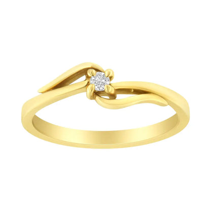 10k Gold Diamond Promise Ring (1/20 Cttw H-i Color I1-i2 Clarity) - Fine Jewelry us Direct