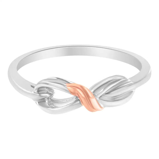 10k Rose Gold Over.925 Sterling Silver Infinity Ring - Fine Jewelry us Direct