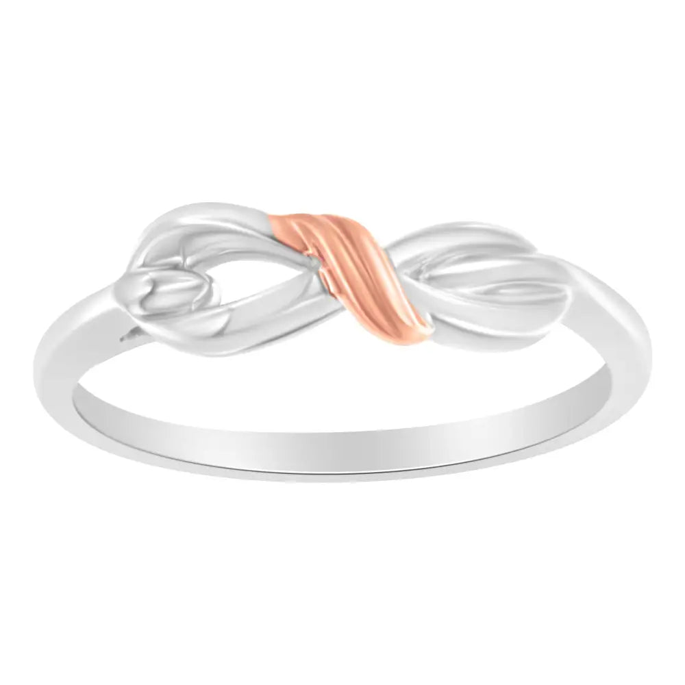 10k Rose Gold Over.925 Sterling Silver Infinity Ring - Fine Jewelry us Direct