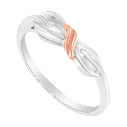 10k Rose Gold Over.925 Sterling Silver Infinity Ring - Fine Jewelry us Direct