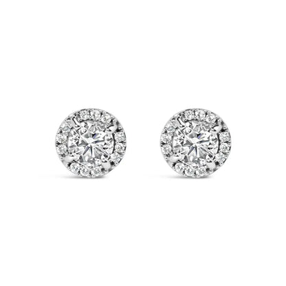 10k White Gold 1.00 Cttw Diamond Hidden Halo Stud Earring (h-i Color I1-i2 Clarity) - Fine Jewelry us Direct