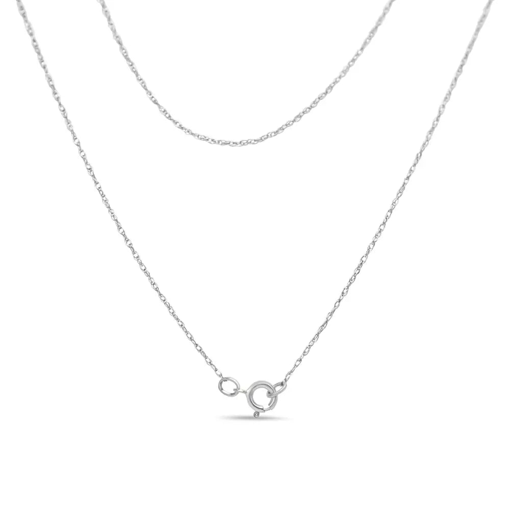 10k White Gold 1/10 Cttw Miracle Set Round-cut Diamond 18’’ Pendant Necklace - Choice of Shape - Fine Jewelry us Direct