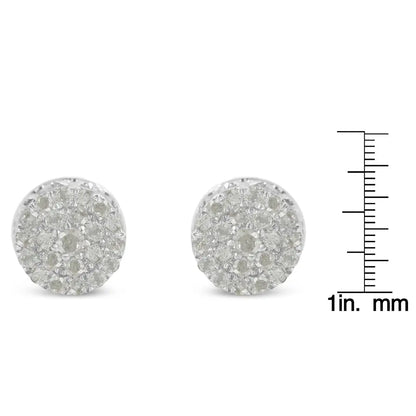 10k White Gold Diamond Cluster Stud Earrings (0.5 Cttw I-j Color I2-i3 Clarity) - Fine Jewelry us Direct