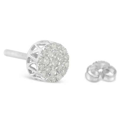 10k White Gold Diamond Cluster Stud Earrings (0.5 Cttw I-j Color I2-i3 Clarity) - Fine Jewelry us Direct