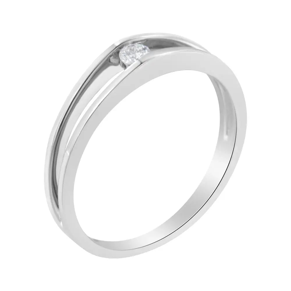 10k White Gold Diamond Promise Ring (1/10 Cttw H-i Color I1-i2 Clarity) - Fine Jewelry us Direct