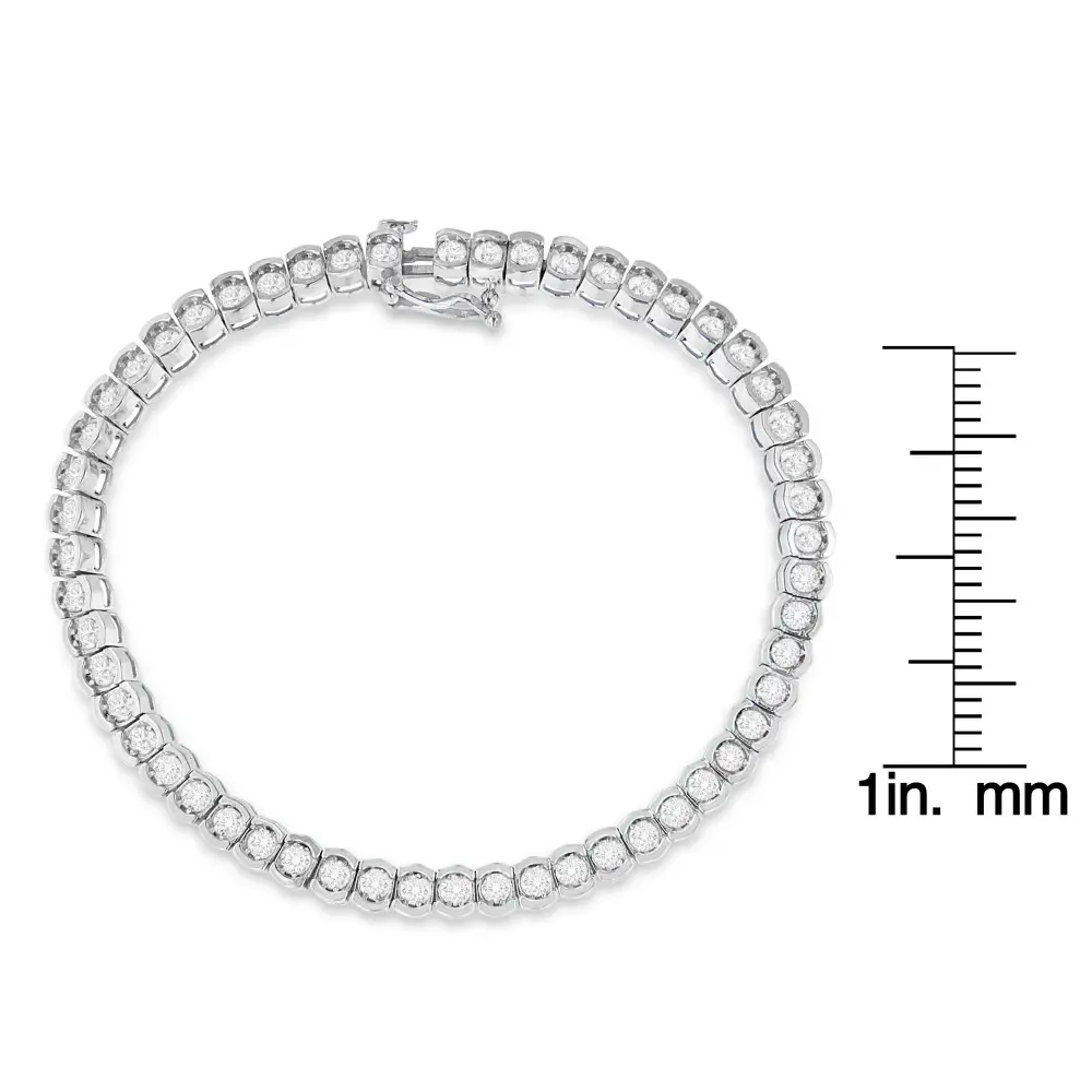 10k White Gold Diamond Tennis Bracelet (3 Cttw H-i Color Si1-si2 Clarity) - Fine Jewelry us Direct