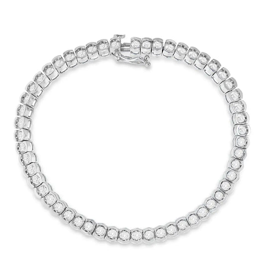 10k White Gold Diamond Tennis Bracelet (3 Cttw H-i Color Si1-si2 Clarity) - Fine Jewelry us Direct