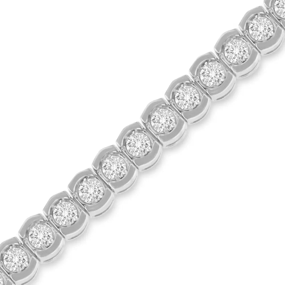 10k White Gold Diamond Tennis Bracelet (3 Cttw H-i Color Si1-si2 Clarity) - Fine Jewelry us Direct