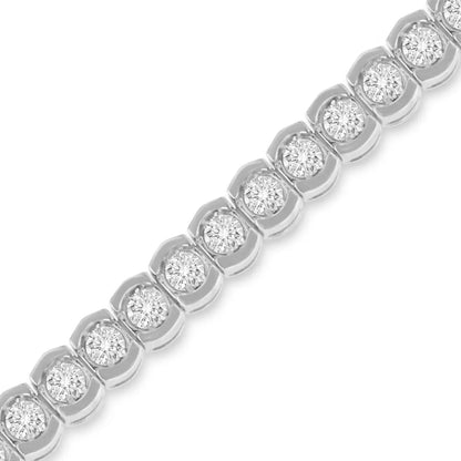 10k White Gold Diamond Tennis Bracelet (3 Cttw H-i Color Si1-si2 Clarity) - Fine Jewelry us Direct