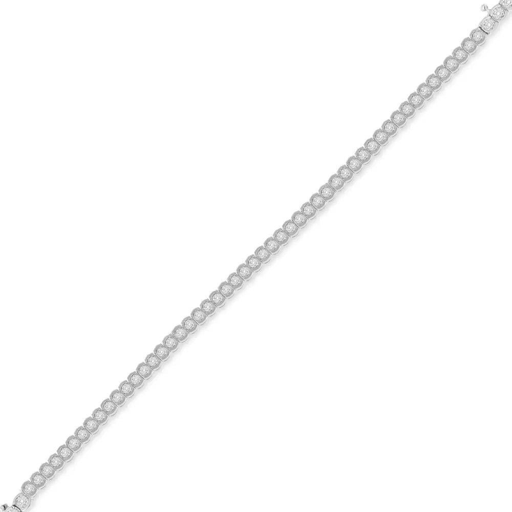 10k White Gold Diamond Tennis Bracelet (3 Cttw H-i Color Si1-si2 Clarity) - Fine Jewelry us Direct