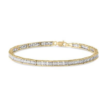 10k Yellow Gold 1.00 Cttw Diamond Channel Set Style 7’’ Tennis Bracelet (h-i Color I1-i2 Clarity) - 7 - Fine