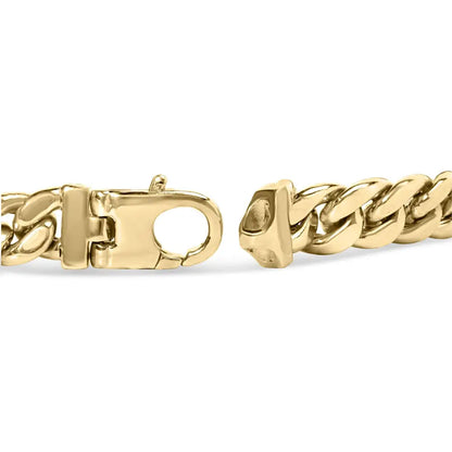 10k Yellow Gold 1.00 Cttw Diamond Miami Cuban Link Men’s Bracelet (h-i Color I1-i2 Clarity) - 8.5 Inches - Fine