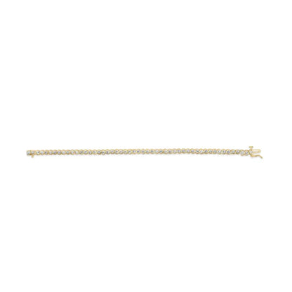 10k Yellow Gold 2.00 Cttw Round-cut Diamond S-link 7’’ Bracelet (j-k Color I1-i2 Clarity) - Fine Jewelry us Direct