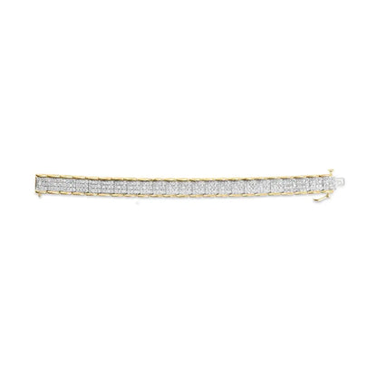 10k Yellow Gold 5.00 Cttw Round-cut Diamond Link 7’’ Bracelet (j-k Color I1-i2 Clarity) - Fine Jewelry us Direct