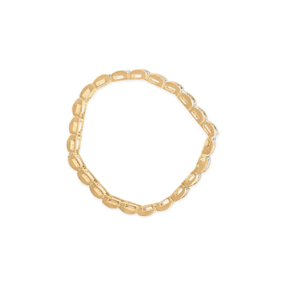 10k Yellow Gold 5.00 Cttw Round-cut Diamond Link 7’’ Bracelet (j-k Color I1-i2 Clarity) - Fine Jewelry us Direct