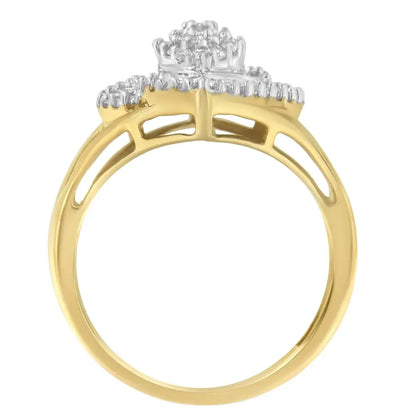 10k Yellow Gold Diamond Cocktail Ring (1/2 Cttw J-k Color I2-i3 Clarity) - Fine Jewelry us Direct