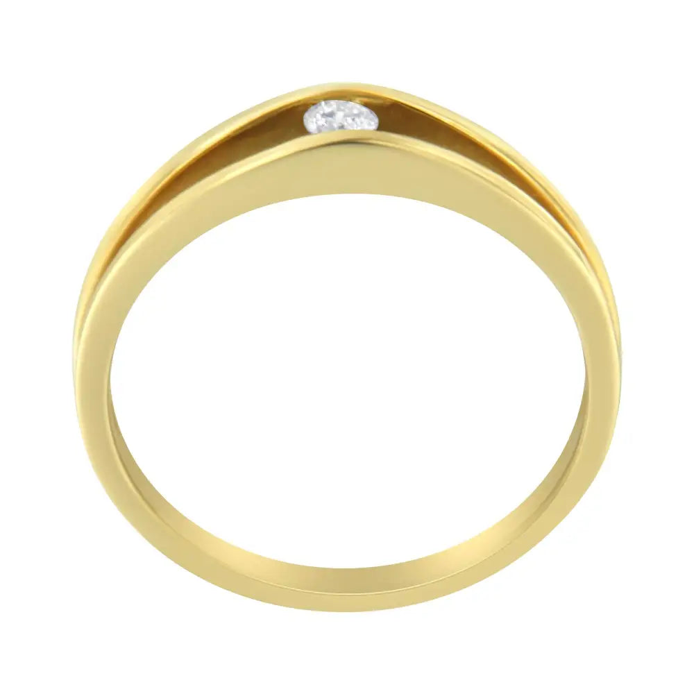 10k Yellow Gold Diamond Promise Ring (1/10 Cttw H-i Color I1-i2 Clarity) - Fine Jewelry us Direct