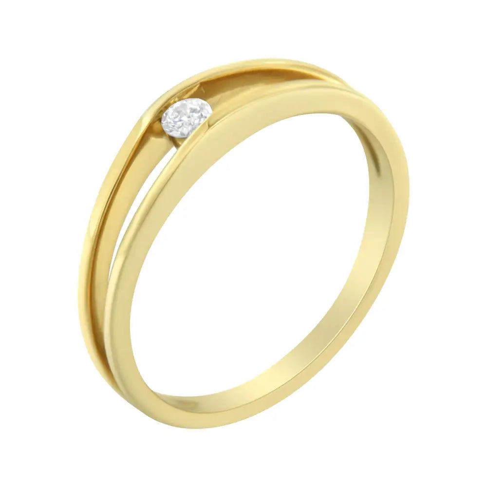 10k Yellow Gold Diamond Promise Ring (1/10 Cttw H-i Color I1-i2 Clarity) - Fine Jewelry us Direct