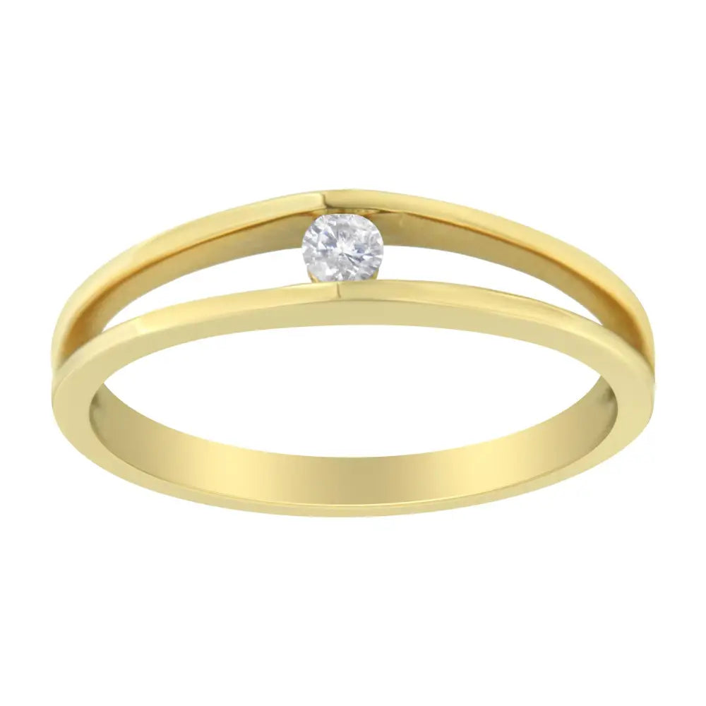 10k Yellow Gold Diamond Promise Ring (1/10 Cttw H-i Color I1-i2 Clarity) - Fine Jewelry us Direct