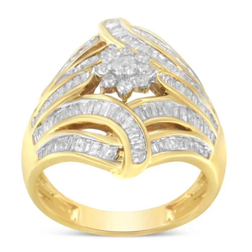 10k Yellow Gold Diamond Ring (1 Cttw I-j Color I2-i3 Clarity) - Fine Jewelry us Direct