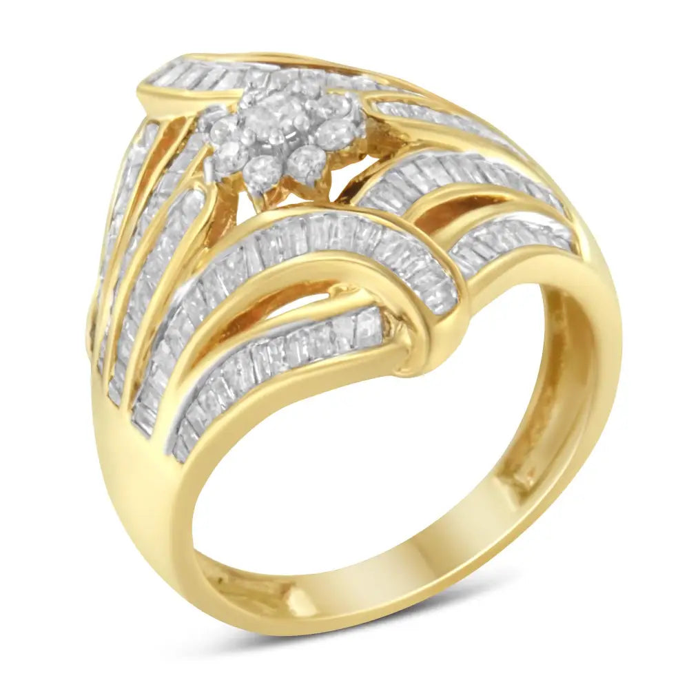 10k Yellow Gold Diamond Ring (1 Cttw I-j Color I2-i3 Clarity) - Fine Jewelry us Direct