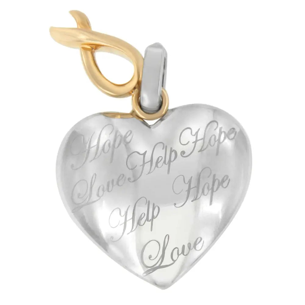 10k Yellow Gold Over Silver Heart Pendant Necklace | Elegant Love & Hope Design