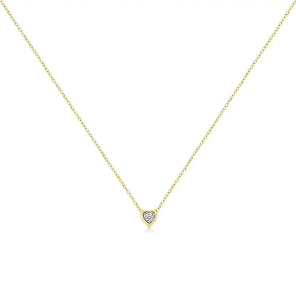 10k Yellow Gold Plated.925 Sterling Silver 1/10 Cttw Miracle Set Round Diamond 18’’ Pendant Necklace - Choice