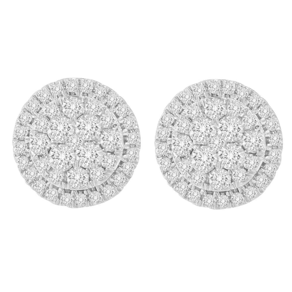 10k Yellow Gold Round Cut Diamond Earrings (1.5 Cttw H-i Color I2-i3 Clarity) - Fine Jewelry us Direct