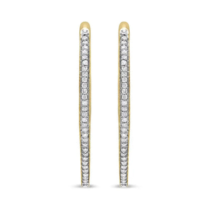 10k Yellow Gold Round Cut Diamond Earrings (1 Cttw I-j Color I2-i3 Clarity) - Fine Jewelry us Direct