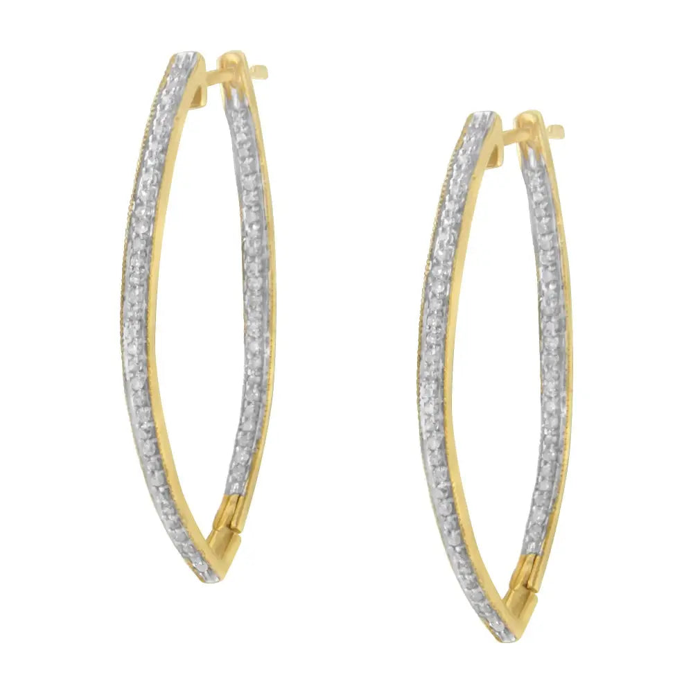 10k Yellow Gold Round Cut Diamond Earrings (1 Cttw I-j Color I2-i3 Clarity) - Fine Jewelry us Direct