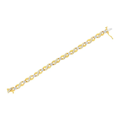 10k Yellow Gold Round-cut Diamond Infinite Love Bracelet (1.00 Cttw I-j Color I2-i3 Clarity) - Fine Jewelry us Direct