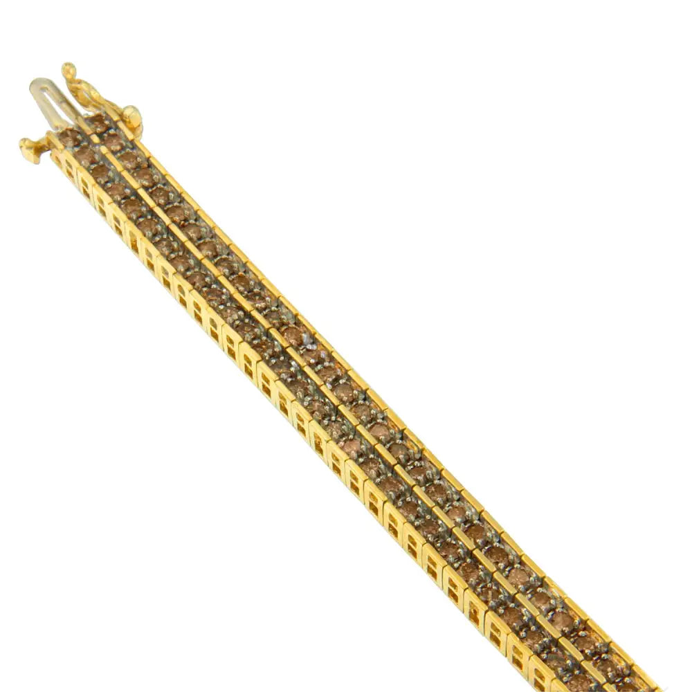 10k Yellow Gold Round-cut Diamond Layers of Love Bracelet (5.00 Cttw K-l Color I1-i2 Clarity) - Fine Jewelry us Direct