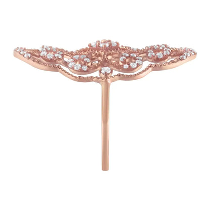 10kt Rose Gold Diamond Cocktail Ring (1/2 Cttw H-i Color I1-i2 Clarity) - 7 - Fine Jewelry us Direct