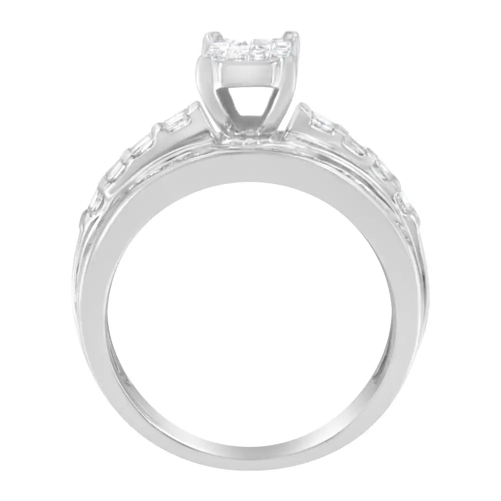 10kt White Gold Diamond Composite Ring (1 Cttw H-i Color Si2-i1 Clarity) - 7 - Fine Jewelry us Direct