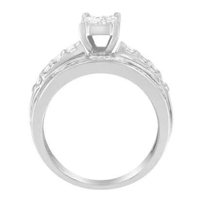 10kt White Gold Diamond Composite Ring (1 Cttw H-i Color Si2-i1 Clarity) - 7 - Fine Jewelry us Direct